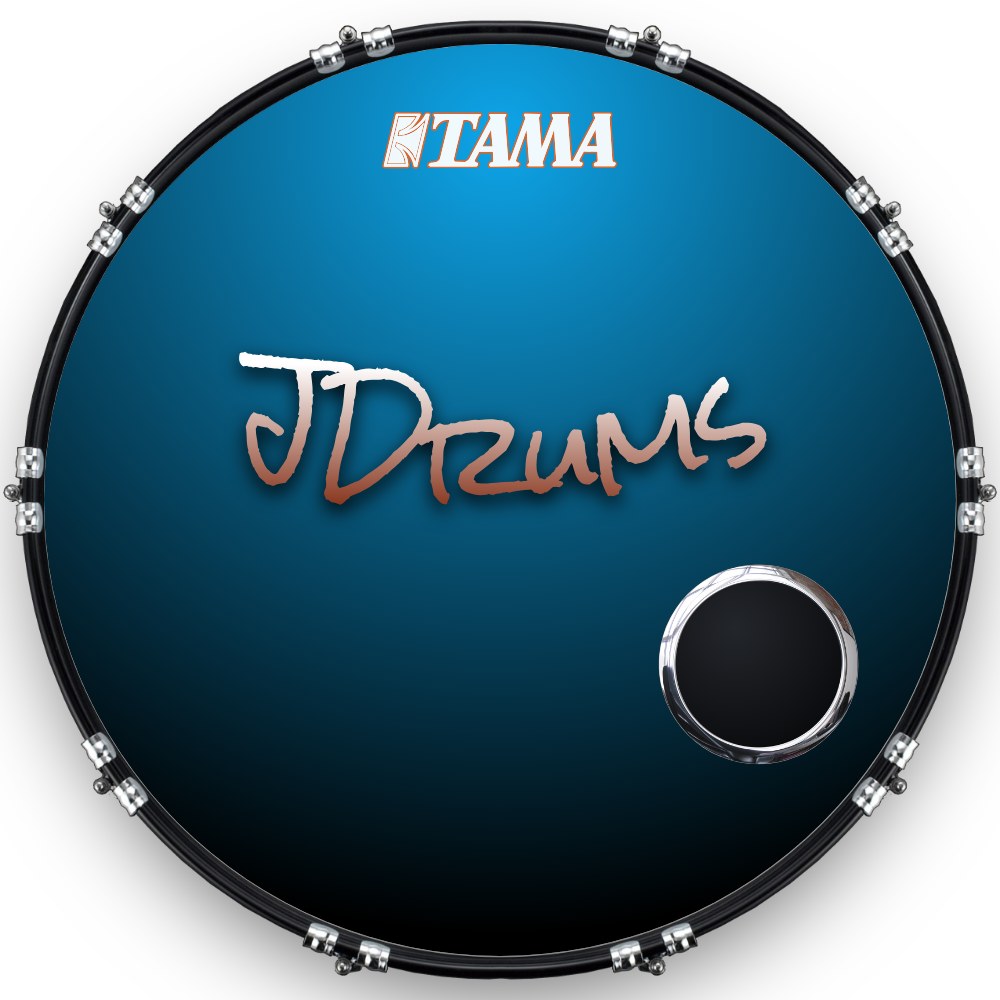 Custom Drumhead — 22" · 0A8ECF